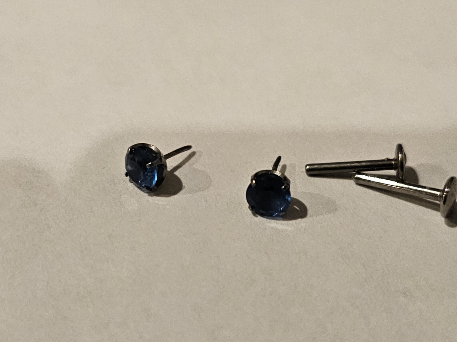 Titanium Gemstone Stud Earrings - image 1