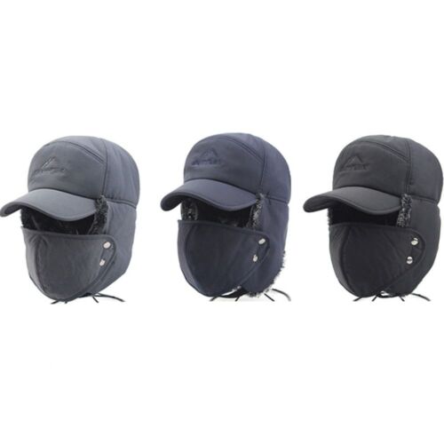 Men Women Winter Warm Knitted Hat Outdoor Snow Ski Ear Flap Mask Waterproof Cap - Picture 9 of 14