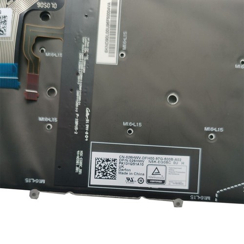Laptop UK Keyboard For DELL XPS 9365 2 IN 1 Backlit No Frame Black - Picture 4 of 5