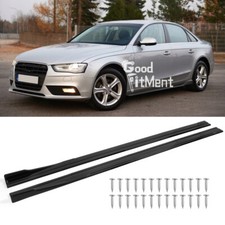 Glossy Side Skirts Splitter Extension Diffuser Spoiler Lip For Audi A4 B8 A5 A6