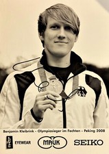 Autogramm Benjamin Kleinbrink Olympiasieger Florett Bundestrainer Paris 24 s xyz