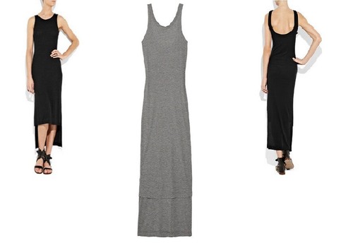 Fine Knit Maxi Tank DRESS Heather Grey 