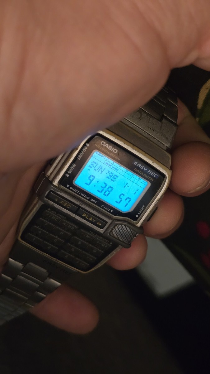 ④しゅん【商談済み】 Vintage Rare Casio 1591 DBC-V500 Easy Rec Data Bank Wrist