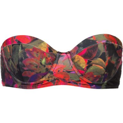 BEACH RIOT Strapless BUSTIER Mesh BIKINI TOP Swim PADDED BRA Cup WOMENS size XS