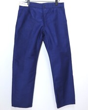 NEW Vintage 60s Blue Thick Moleskin Work Chore Pants VETFORT W35 Made in France