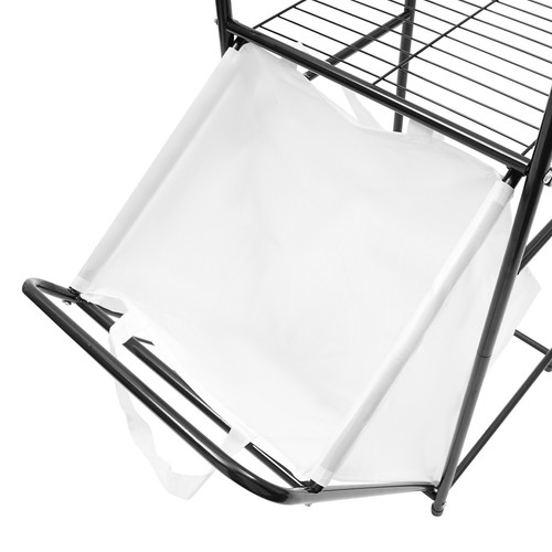 Bathroom Laundry Hamper Cabinet Tilt Out Basket Storage with Removable Liner Bag - Picture 12 of 22