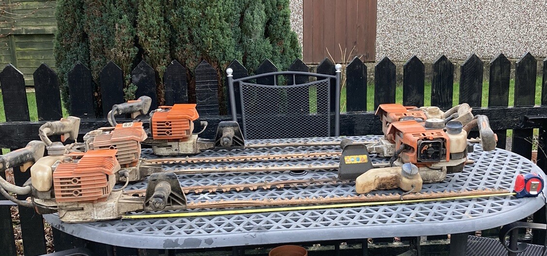 5 X Stihl hedge trimmers HS 85 Repair or spares 40 INCH LONG BLADES eBay