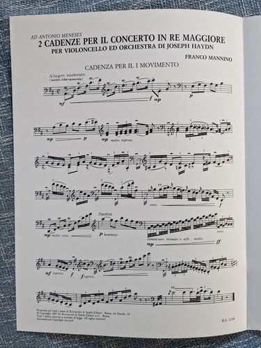 Franco Mannino 2 Cadences For Concert D Major Boccaccini & Spada - Picture 2 of 2