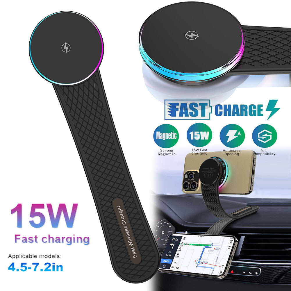 15W Wireless Magnetic Fast Charger Car Mount Holder for iPhone 13/14/15 Pro Max