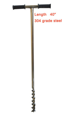 40'' Stainless Steel Soil Probe Sampler Spiral Soil Collector Sampler Dia 45mm