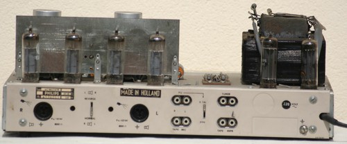 Vintage Philips Stereo tube amplifier AG9014 valve 1958 Hi-Fi power amp 2x 10W - Picture 10 of 12