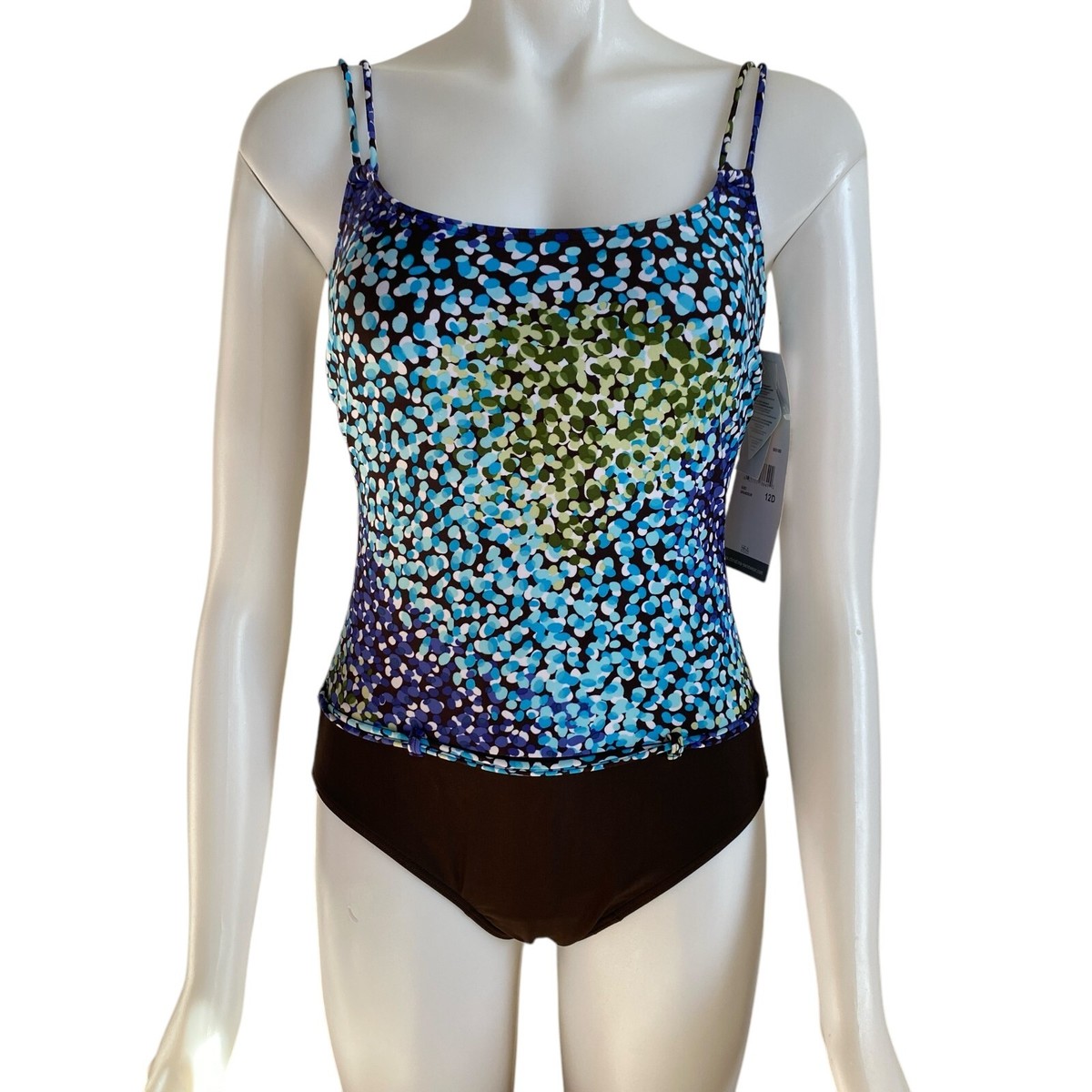Christina women's size 12D blue and black one piece bust enhancer