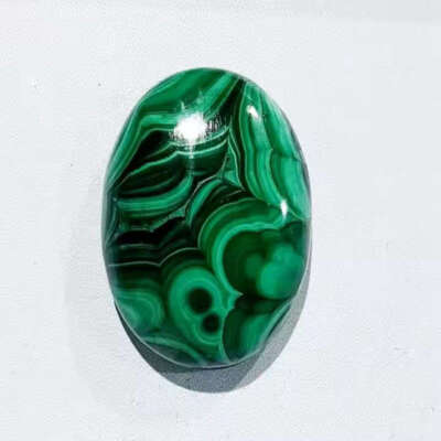 Natural Malachite Quartz Crystal Polished Worry Stone Energy Healing Palmstone