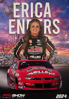 VRHTF NHRA SIGNED BY ERICA ENDERS 6X CHAMP PRI SHOW AWESOME 11"x 16