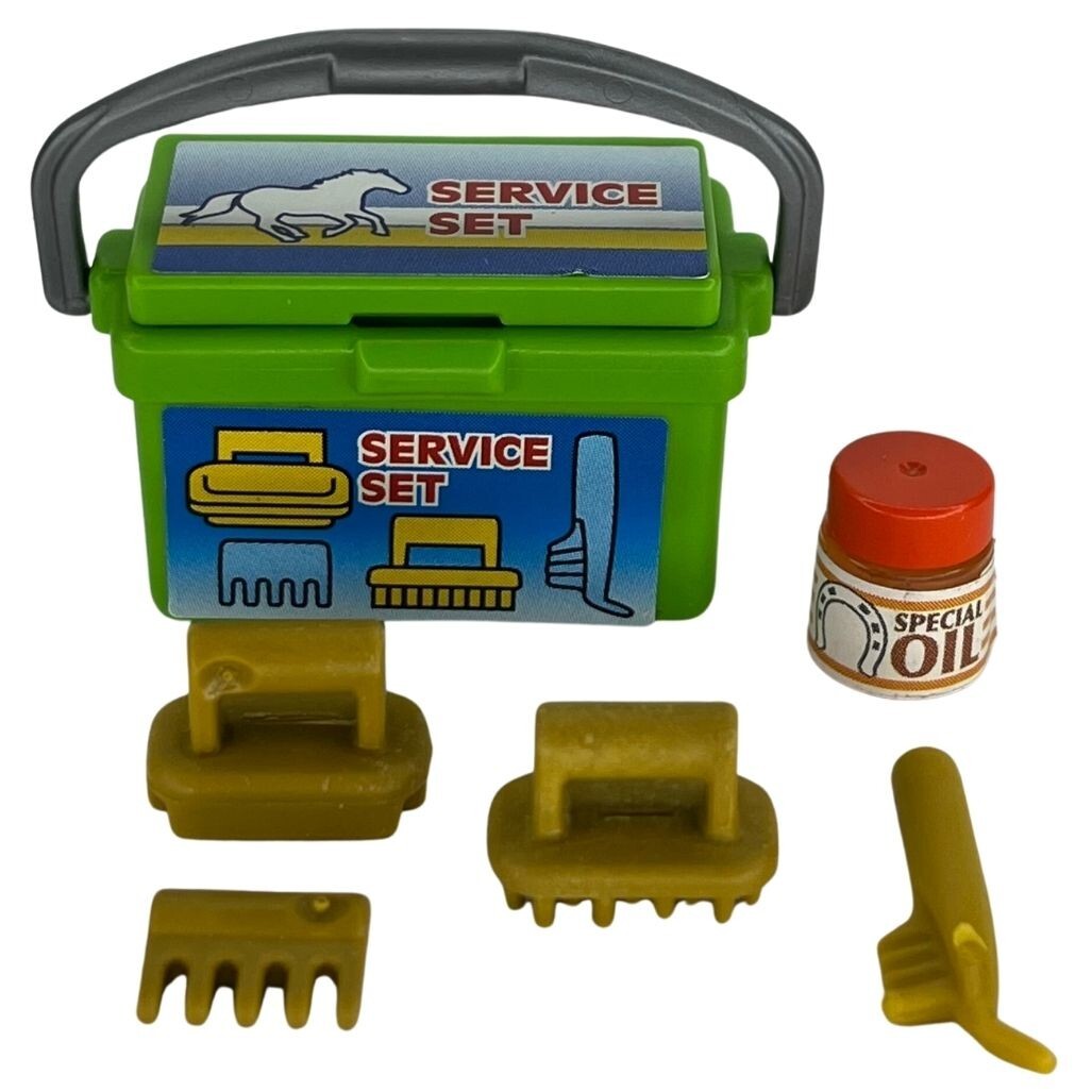 Playmobil lote maletín verde herramientas caballo establo granja