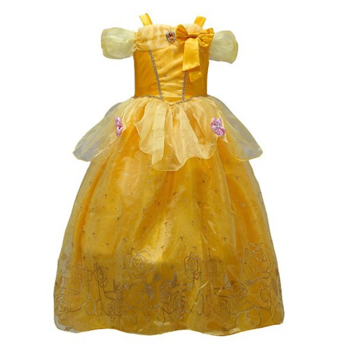 Girls Princess Cinderella Rapunzel Belle Fancy Dress Up Party Birthday Costume - Picture 18 of 161