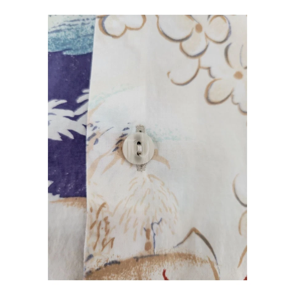 Vintage Burma Bibas Hawaiian All Over Print Button Down Shirt Mens L - Image 3 of 4