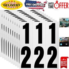 Weather-Resistant Reflective Adhesive Numbers - 60 Vinyl Stickers for Homes