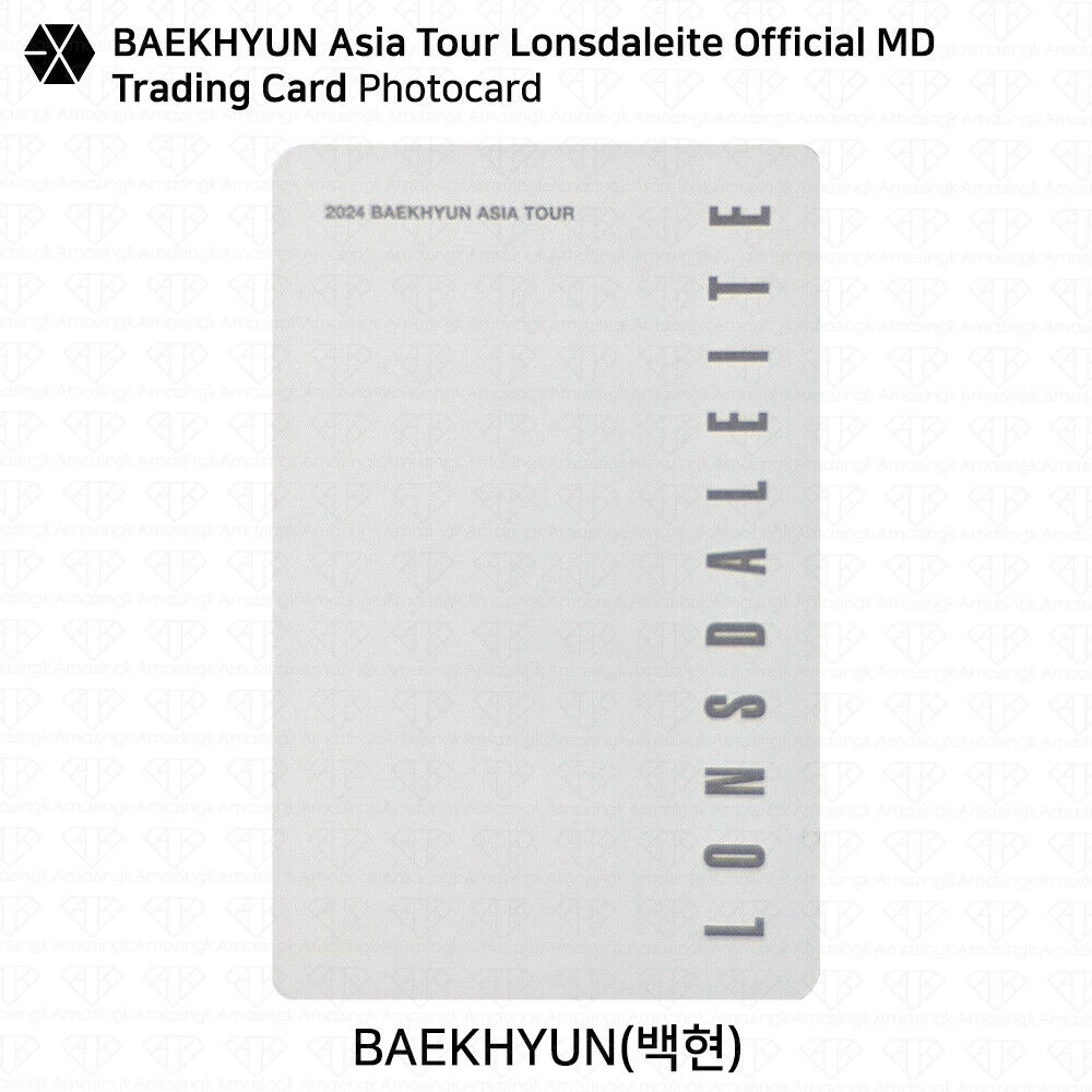 EXO Baekhyun Asia Tour Lonsdaleite Official MD Trading Card EXO Baekhyun Asia Tour Lonsdaleite Official MD Trading Card