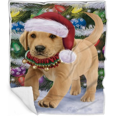 Labrador Retriever Dog Blanket - Trotting in The Snow - Super Soft & Warm Pet...