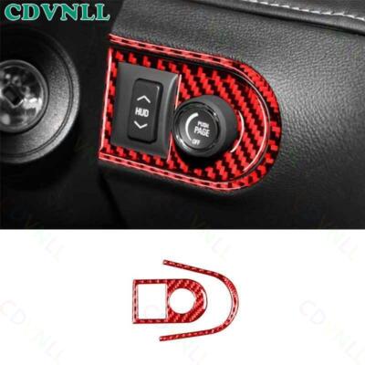 For Chevrolet Camaro 2010-2015 Real Carbon Fiber Head Up Display Switch Frame 2X