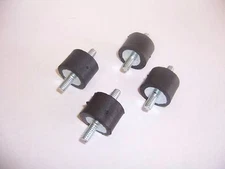 4 Rubber Vibration Isolator Mounts 1/4-20 (1" x 3/4")  MADE IN THE USA!