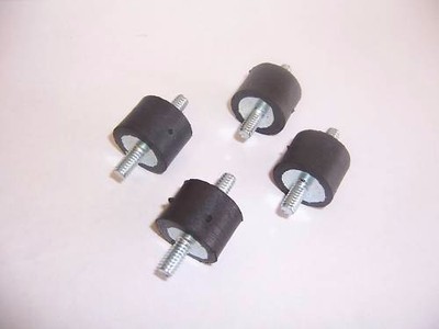 4 Rubber Vibration Isolator Mounts 1/4-20 (1'' x 3/4'')  MADE IN THE USA!