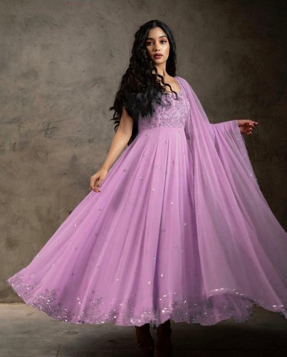 Pink Suit Anarkali Gown Party Wear 