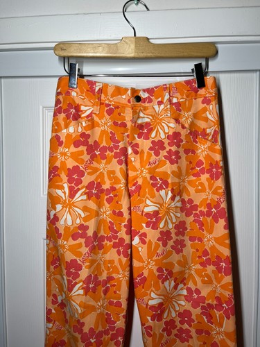 Vintage Lilly Pulitzer Men's Stuff Orange Floral Print Pants - Picture 2 of 8