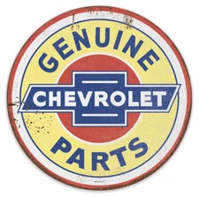 LARGE 36"  Genuine Chevrolet Parts CHEVY Auto/ Gas & Oil Reproduction Metal Sign