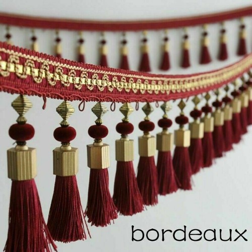 Accessori per tende 1 m nappa frange bordo intrecciato ciondoli bordo tendaggio cucito - Foto 15 di 20
