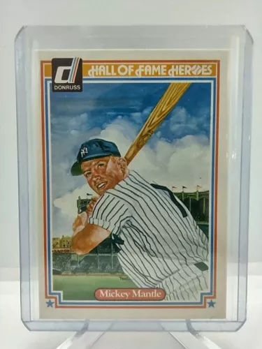 1983 DONRUSS Hall of Fame Heroes MICKEY MANTLE #7 New York Yankees MLB HOF