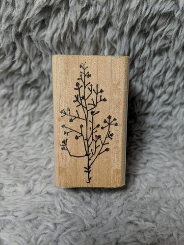 Annette Allen Watkins woodmounted ripper stamp Small Winter Berry Tree
