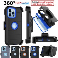 For iPhone 14 Pro Max Plus Shockproof Case Belt Clip OtterBox Defender Cover