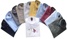 CAMICIA UOMO lino 100% MADE IN ITALY manica lunga  M L XL XXL XXXL TIPO'S colori