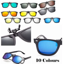 Clip-on Outdoor UV400 Polarized Magnet Flip-up Lenses Sunglasses Myopia Glasses