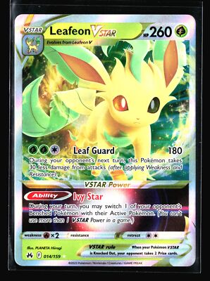 Leafeon VSTAR Crown Zenith #014/159 Ultra Rare Pokemon Card T2-633