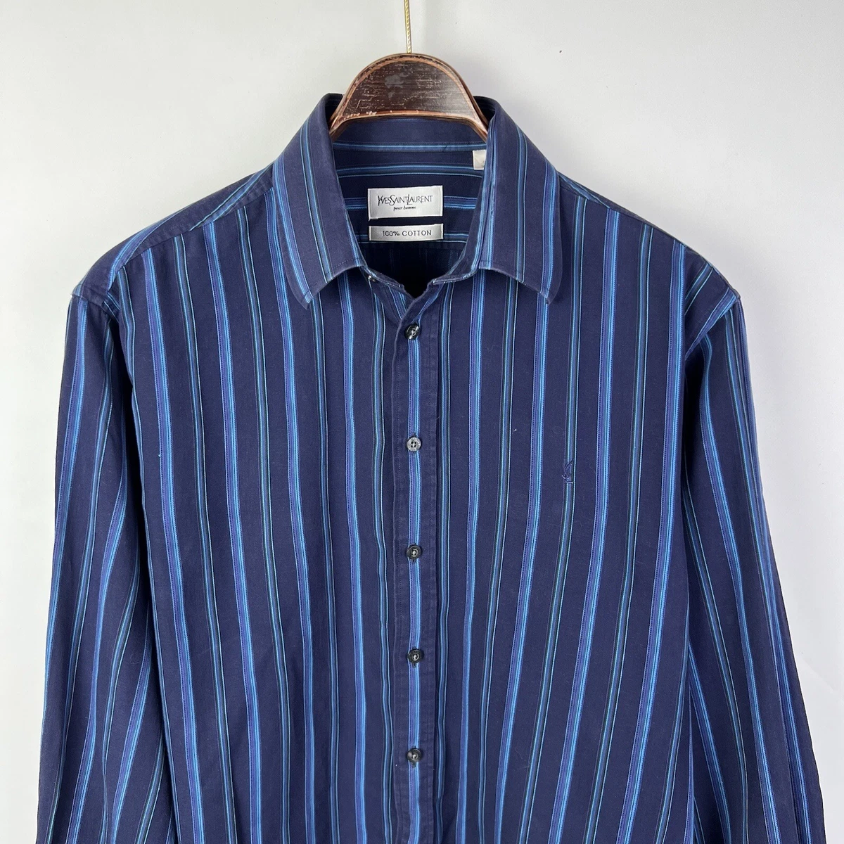 Saint laurent cheap striped shirt
