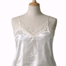 Vintage Nan Flower Undershirt Slip Camisole Women's Size Medium Lace Lingerie