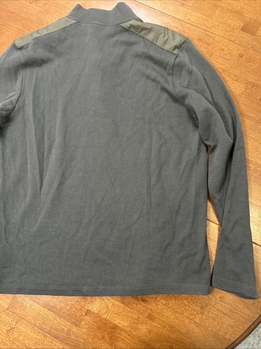 Suéter Hugo Boss 1/4 Cremallera Hombre Talla XL Verde/Gris Manga Larga - Imagen 14 de 14