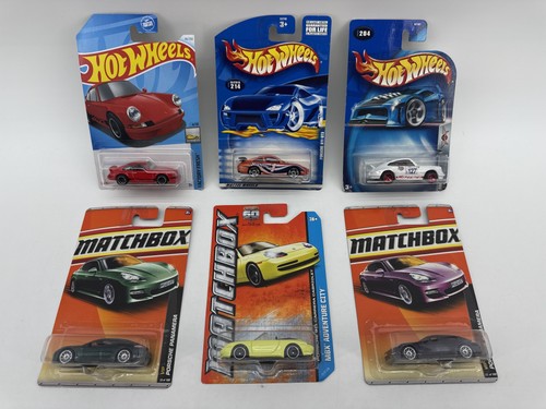 Lot of 6 Hot Wheels Matchbox Porsche Diecast Car 1:64 Sealed Collectible
