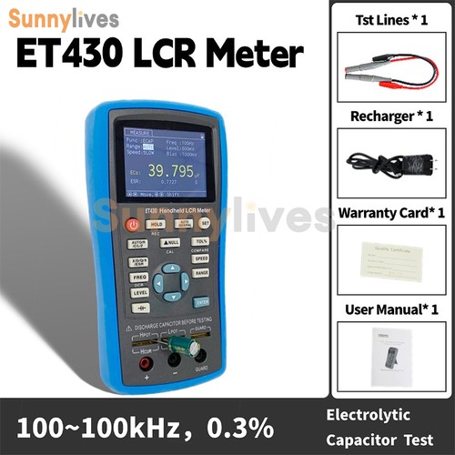 ET432 LCR Bridge Digital LCD Capacitance Inductance Resistance Meter Tester - Picture 25 of 28