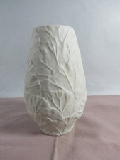 H&G Selb Bavaria Heinrich Bisquit Porzellan kleine Vase in weiß H. ca. 12,5 cm