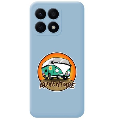 Funda Silikon Flüssig Blau Für Huawei Honor X8A Design Adventure Zeichnungen