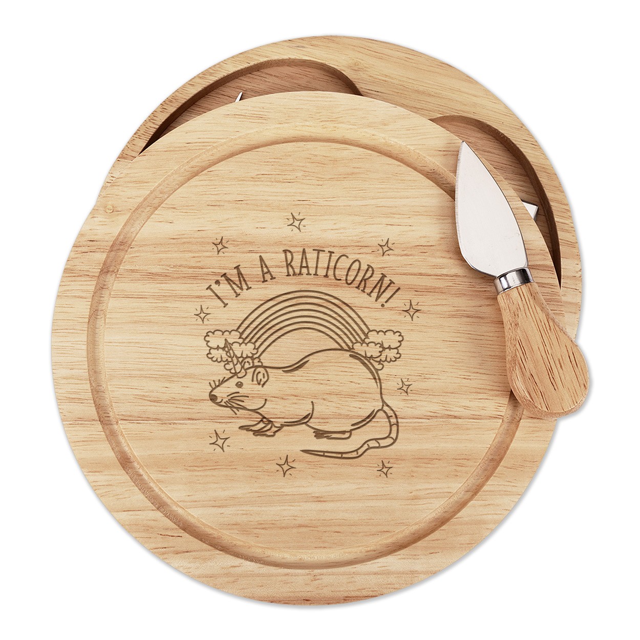 I'm A Raticorn Cheese Board Knife Set Funny Rat Unicorn