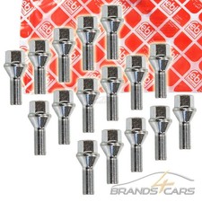 16x FEBI RADBOLZEN SCHRAUBEN M12 x 1,25 x 22 mm KEGELBUND 60° 50024802