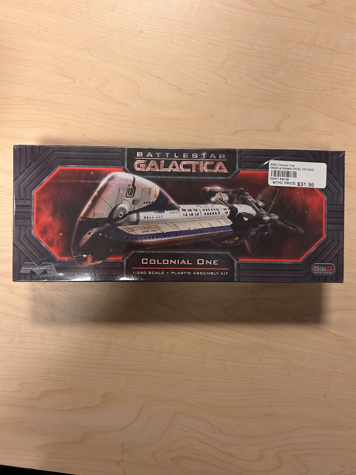 COLONIAL ONE Moebius Plastic Model Kit BATTLESTAR GALACTICA 945 FACTORY SEALED