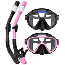 Snorkeling Gear for Adults Anti-Fog Panoramic View Snorkel Set Dry Top Snorke...