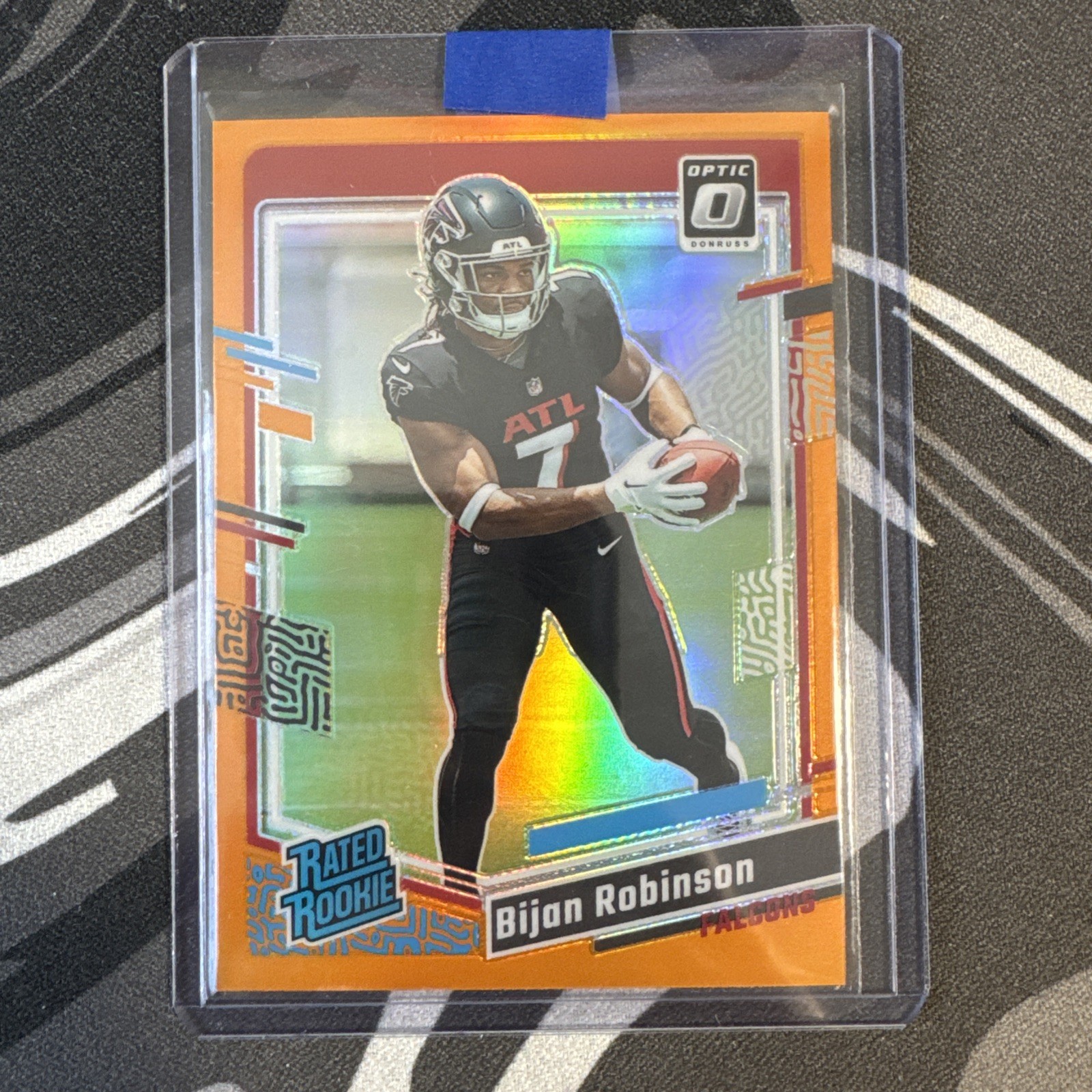 2023 Panini Prizm #305 Bijan Robinson Orange 065/249 Atlanta Falcons Rated RC