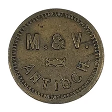 Antioch, CA Trade Token: M. & V. GF 5¢ Pool Room TC-109765